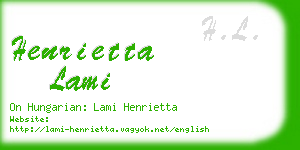 henrietta lami business card